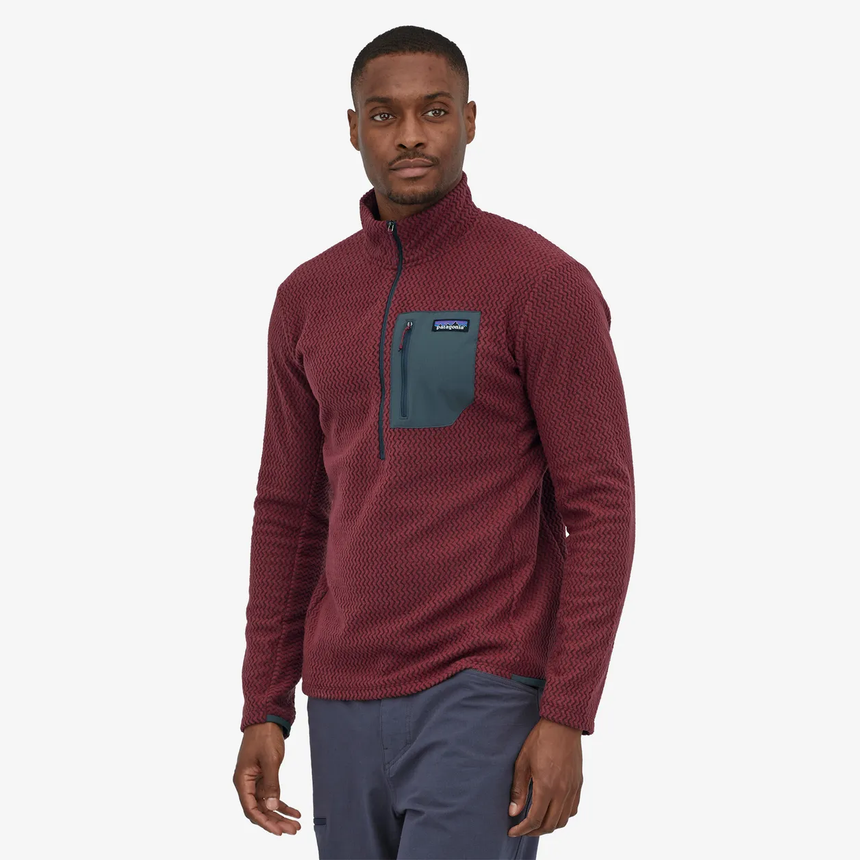 Patagonia Men's R1® Air Zip-Neck Sequoia Red