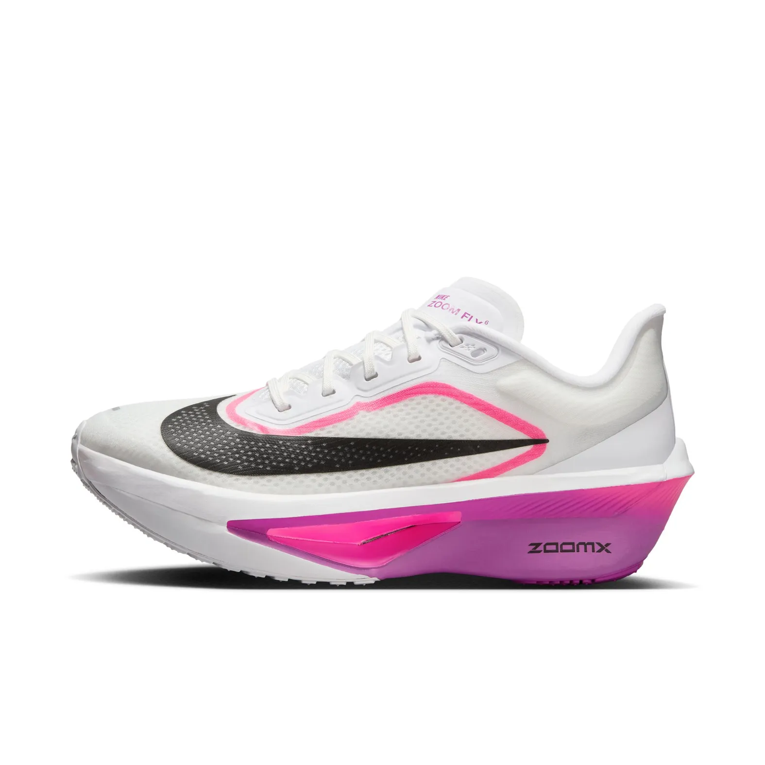 Nike Women's Nike Zoom Fly 6 White/Black/Vivid Grape/Hyper Pink