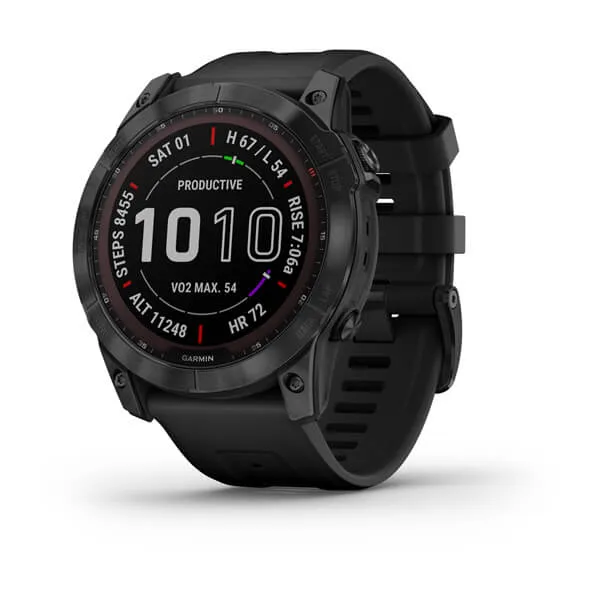 Garmin fenix 7X - Sapphire Solar Edition Black DLC Titanium with Black Band