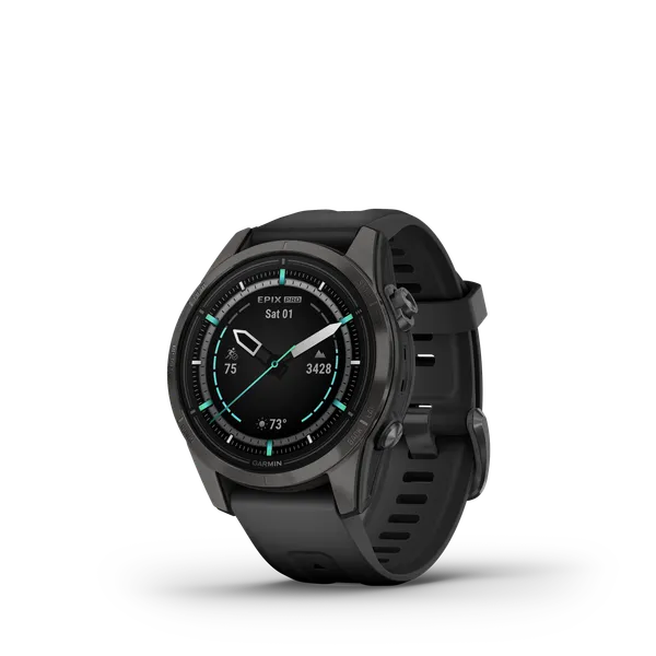 Garmin epix Pro (Gen 2) - Sapphire Edition | 42 mm Carbon Gray DLC Titanium with Black Band