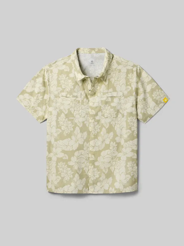 RABBIT Men's High Country Relaxed SS Mojave Hibiscus
