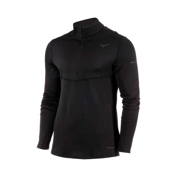 Mizuno MEN'S BREATH THERMO RUNNING HALF ZIP BLACK