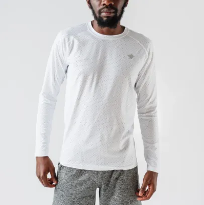 RABBIT Men's Rabbit EZ Tee Perf LS White