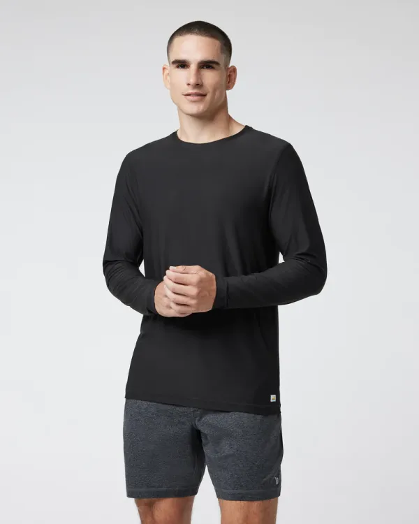 Vuori Clothing M LS Strato Tech Tee BLK - Black