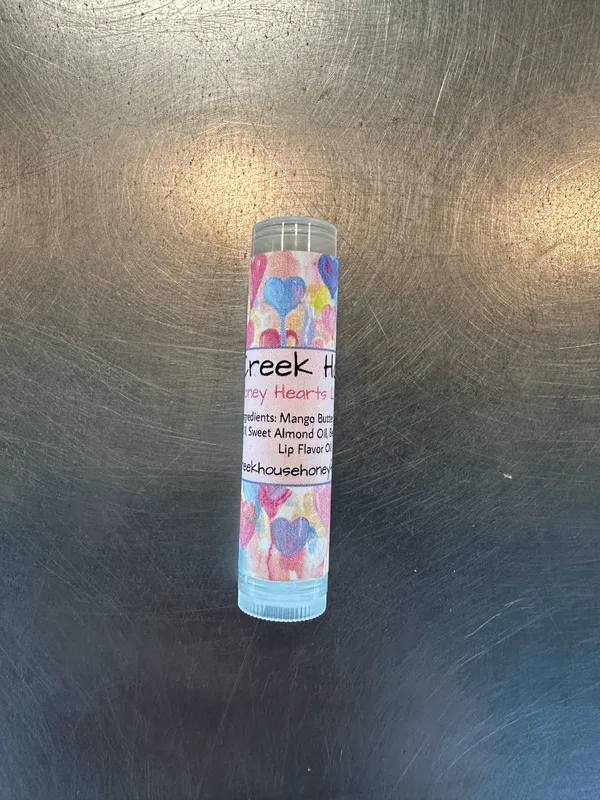 Creek House Honey Farm Beeswax Lip Balm Honey Hearts