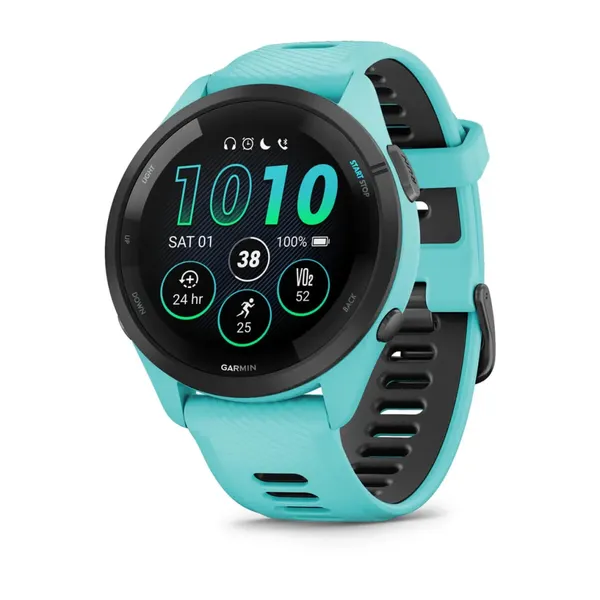 Garmin Forerunner 265 Black Bezel with Aqua Case