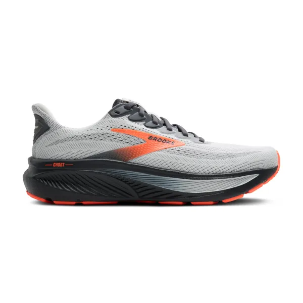 Brooks Men's Ghost 17 Oyster Mushroom/Orange/Ebony