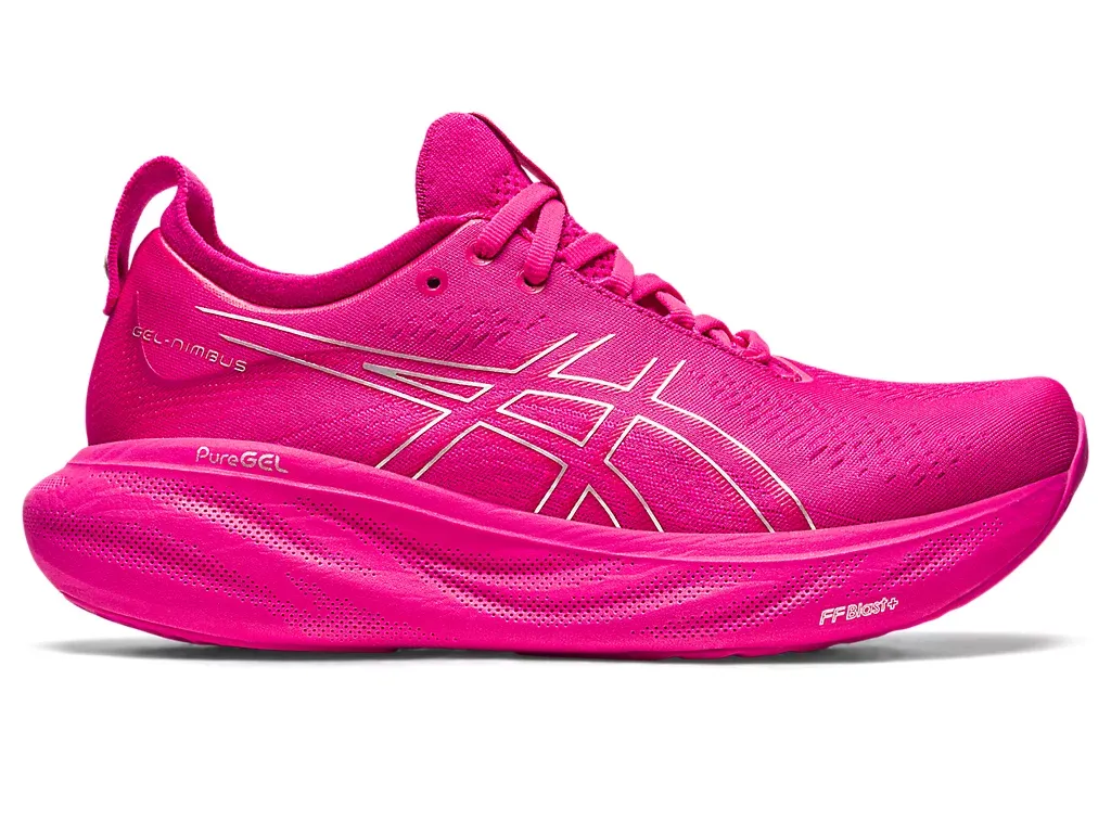 ASICS Women's Nimbus 25 PINK RAVE/PURE SILVER