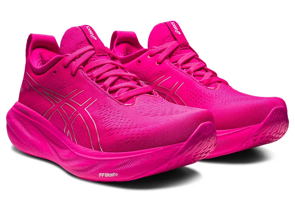 ASICS Women's Nimbus 25 PINK RAVE/PURE SILVER