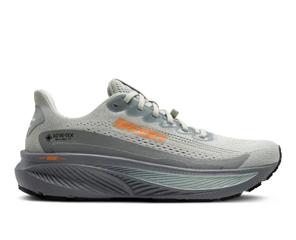 Brooks Men's Ghost 17 GTX Smoke/Primer Grey/Orange