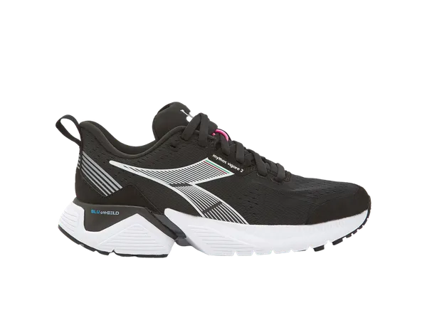 DIADORA Women's Mythos Vigore 2 Black/White/Pink Fluo
