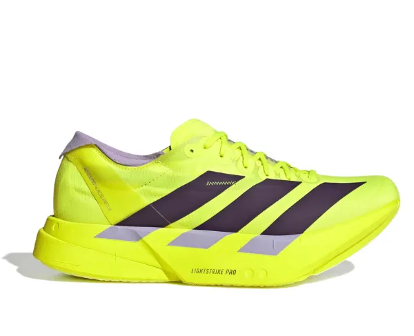 ADID MEN'S ADIZERO ADIOS PRO 4 SOLAR YELLOW/ AURORA PLUM