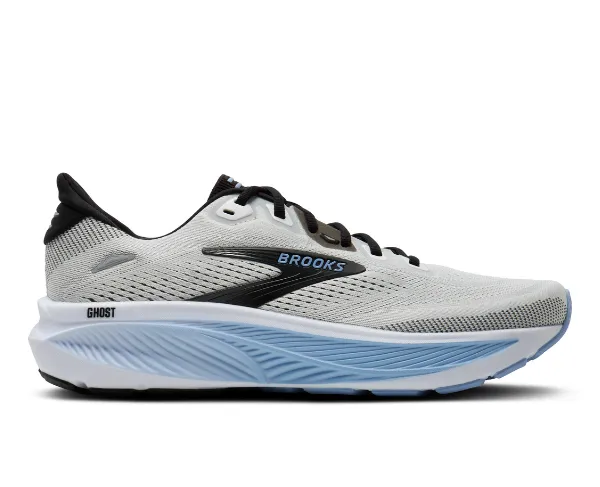 BROOKS MENS GHOST 18 WHITE/BLACK/OPEN AIR