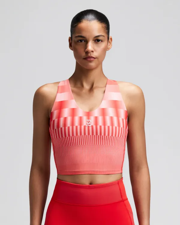 BANDIT Women's Vanisher V-Neck Race Crop Poppy