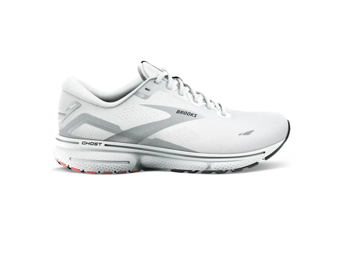 Brooks MEN'S GHOST 15 White/Black/Flame