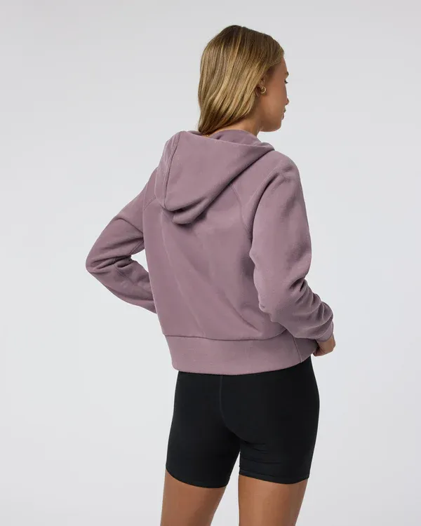 Vuori Women's Restore Half Zip Hoodie Elderberry
