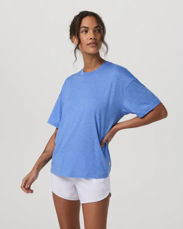 Vuori Women's Energy Tee Long Riviera Blue Heather