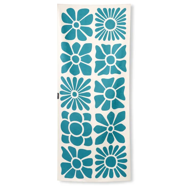 Nomadix Original Towel Big Flowers Teal Ocean