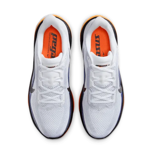 Nike Men's Pegasus 42 White/Metallic Silver-Lapis-Total Orange