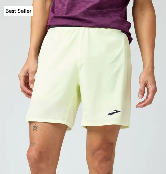 BROOKS Men's Journey 7" 2-in-1 Short Luminary/Black