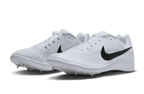 NIKE Zoom Rival Distance White/Black/Metallic Silver-100