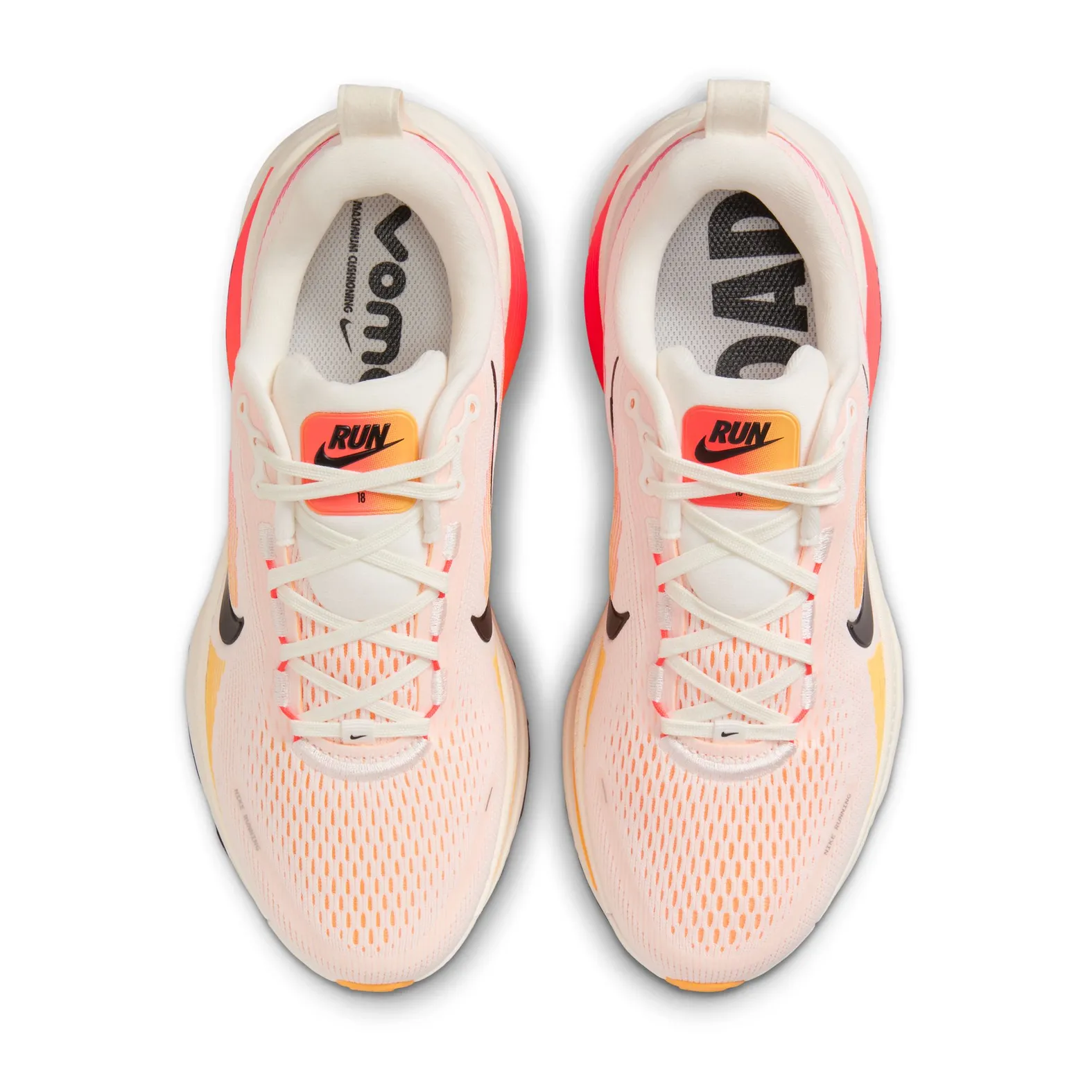 NIKE Women's Nike Vomero 18 Sail | Black | Bright Crimson | Laser