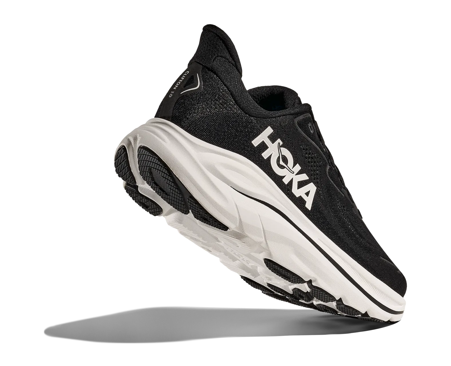 Hoka Men's Clifton 10 (Extra Wide) Black / White