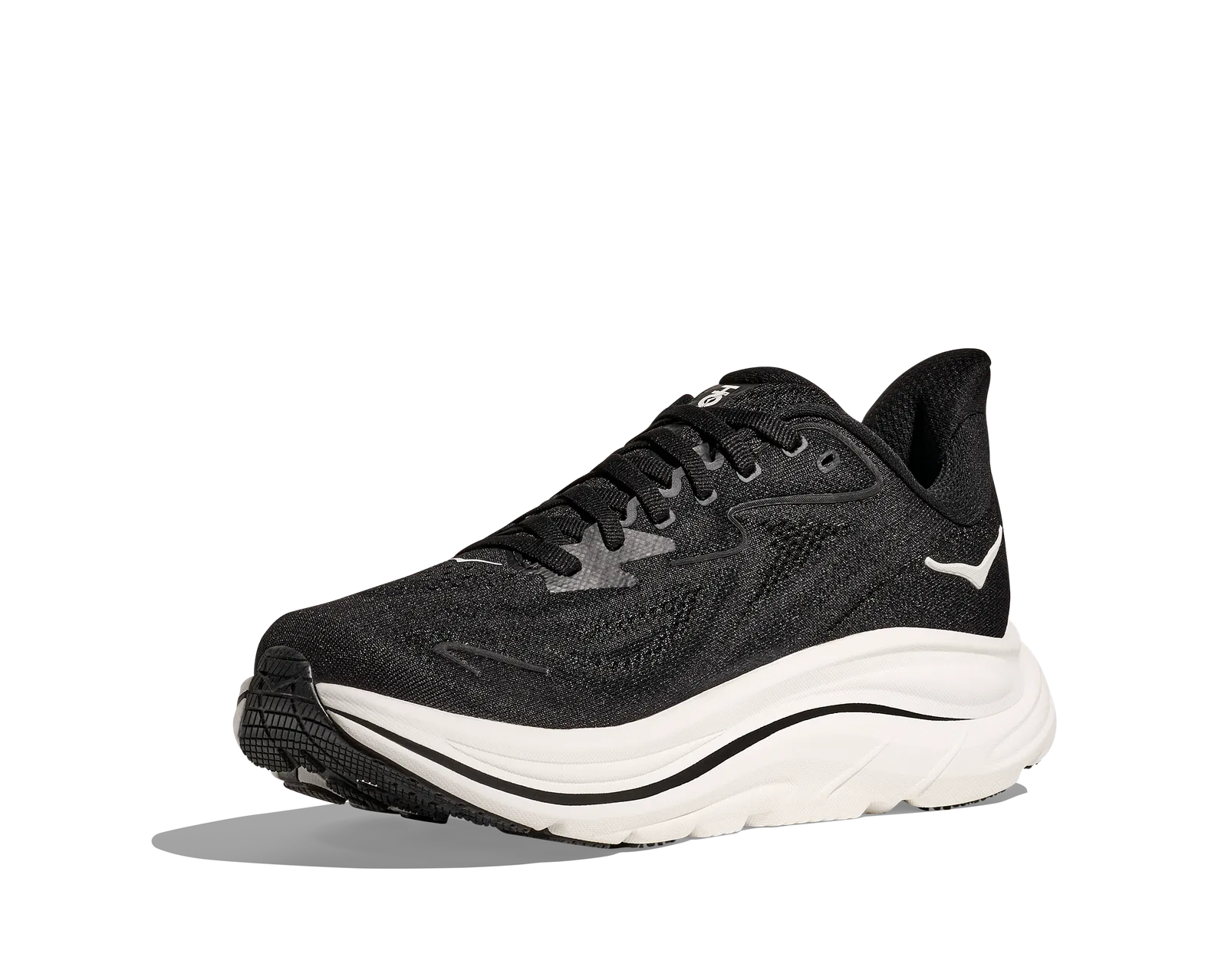 Hoka Men's Clifton 10 (Extra Wide) Black / White
