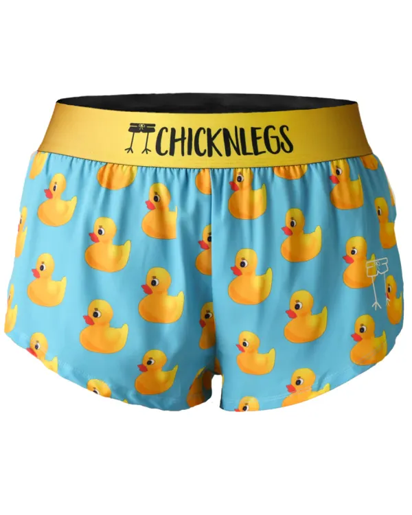 ChicknLegs Women's 1.5" Split Shorts Rubber Ducky