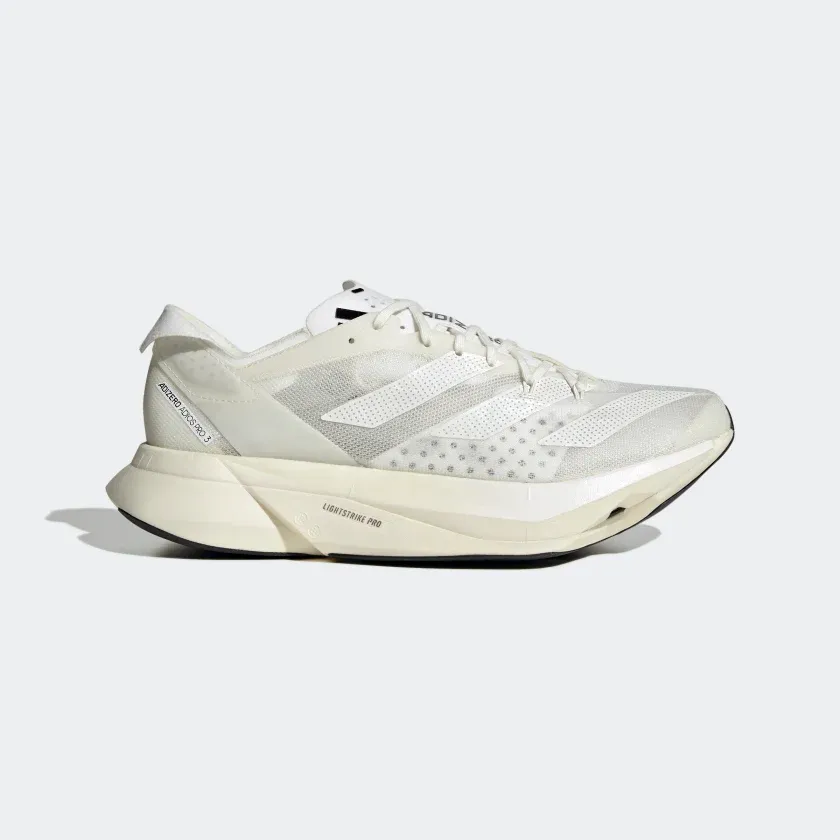 Adidas UNISEX ADIZERO ADIOS PRO 3 NON-DYED/FTWR WHITE/CORE BLACK