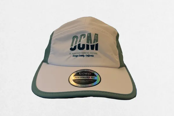 Orange County Marathon 2026 OCM WAVE HAT WHITE