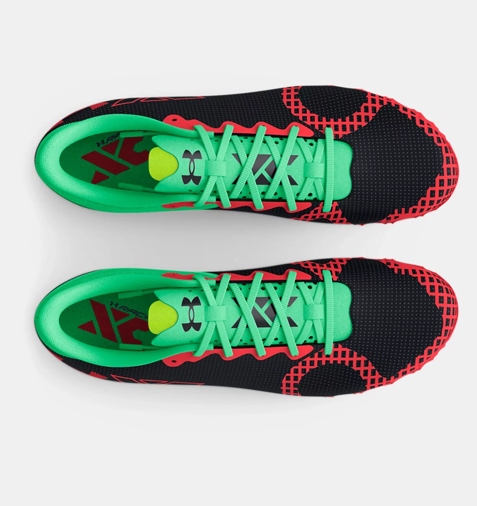 AirMacページ【純 睦 莉 侑】 UNDER ARMOUR Unisex Brigade XC 2 Spikes BLACK/RED