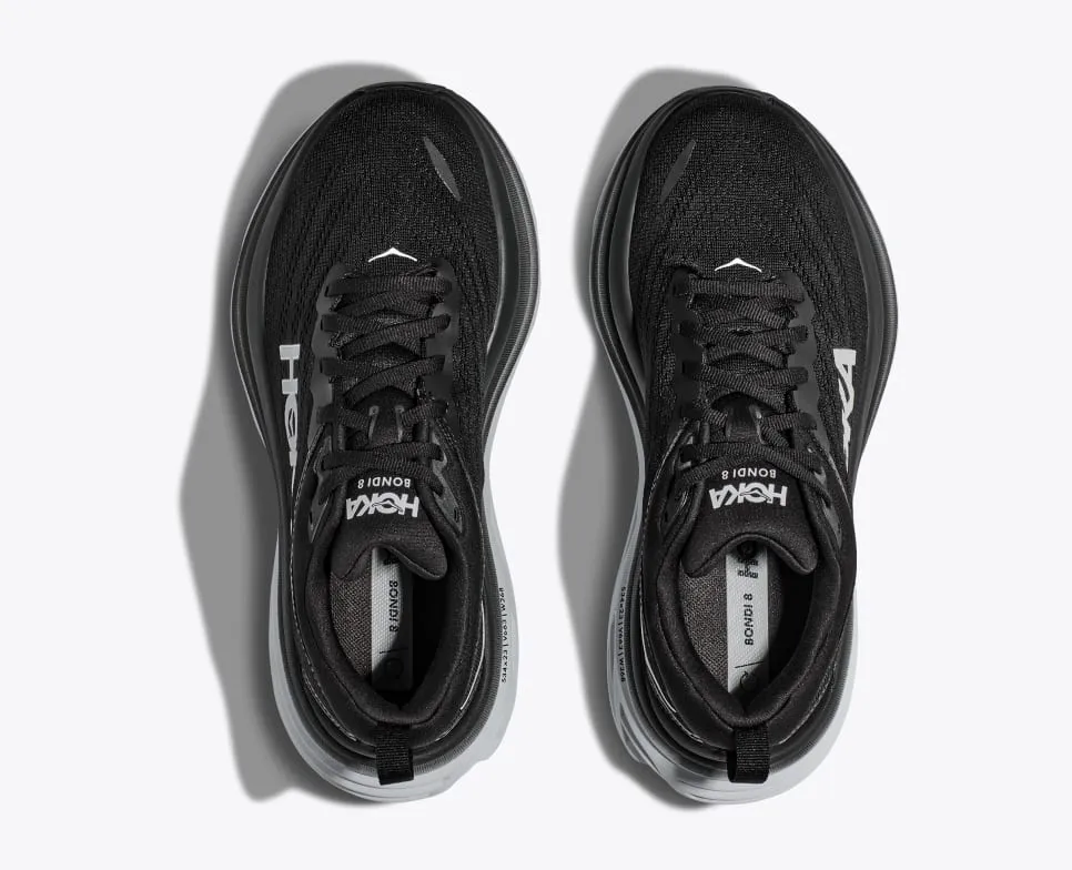 HOKA Men's Bondi 8 BLACK / WHITE