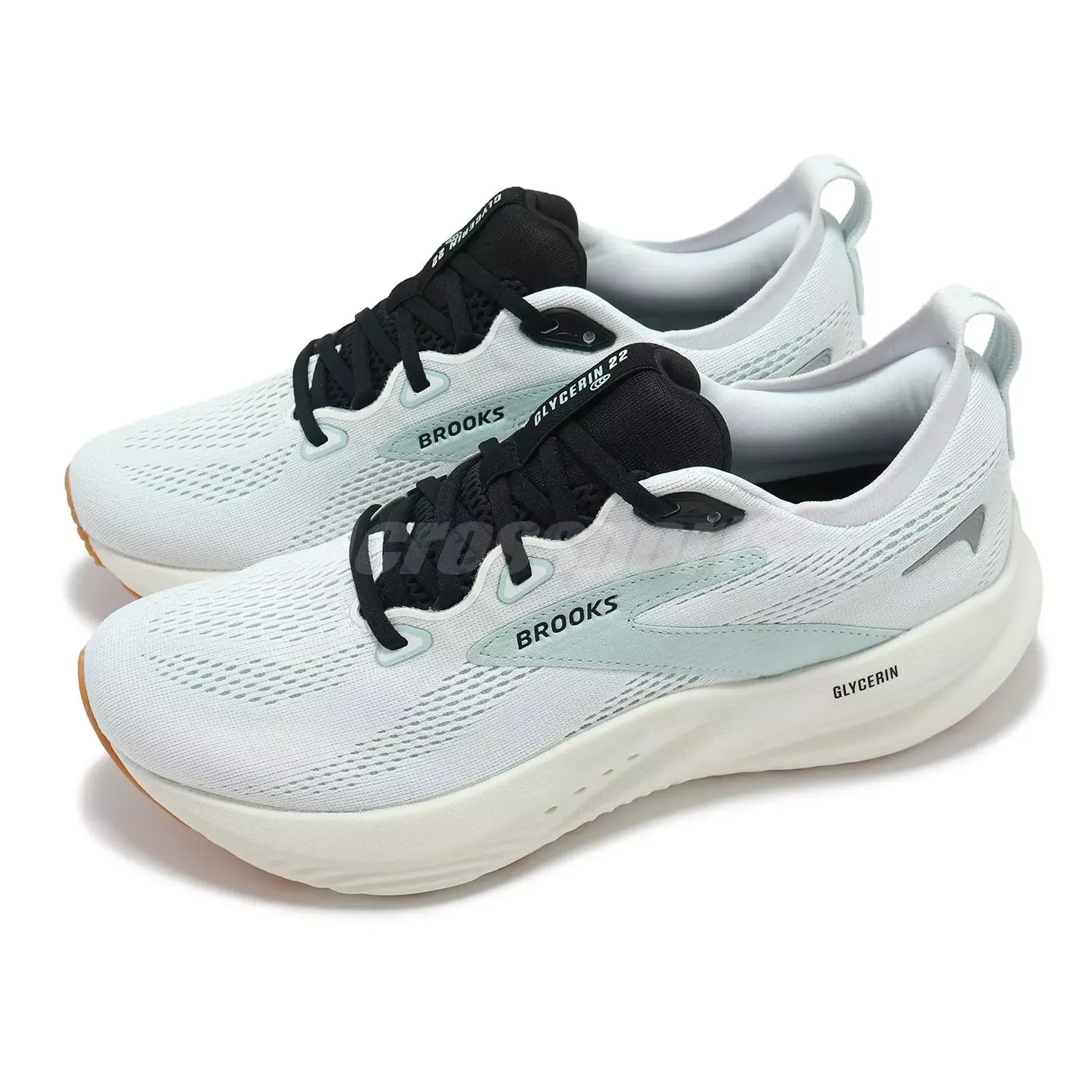 BROOKS Men's Glycerin 22 Bright White/Winter Sky/Black