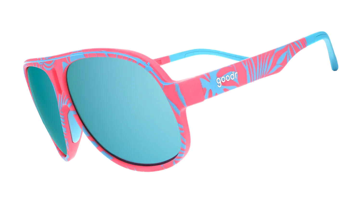 Goodr Blue Floral Sunglasses NWT Goodr | Sunglasses | Circle Gs – Confluence Running Company main image 4