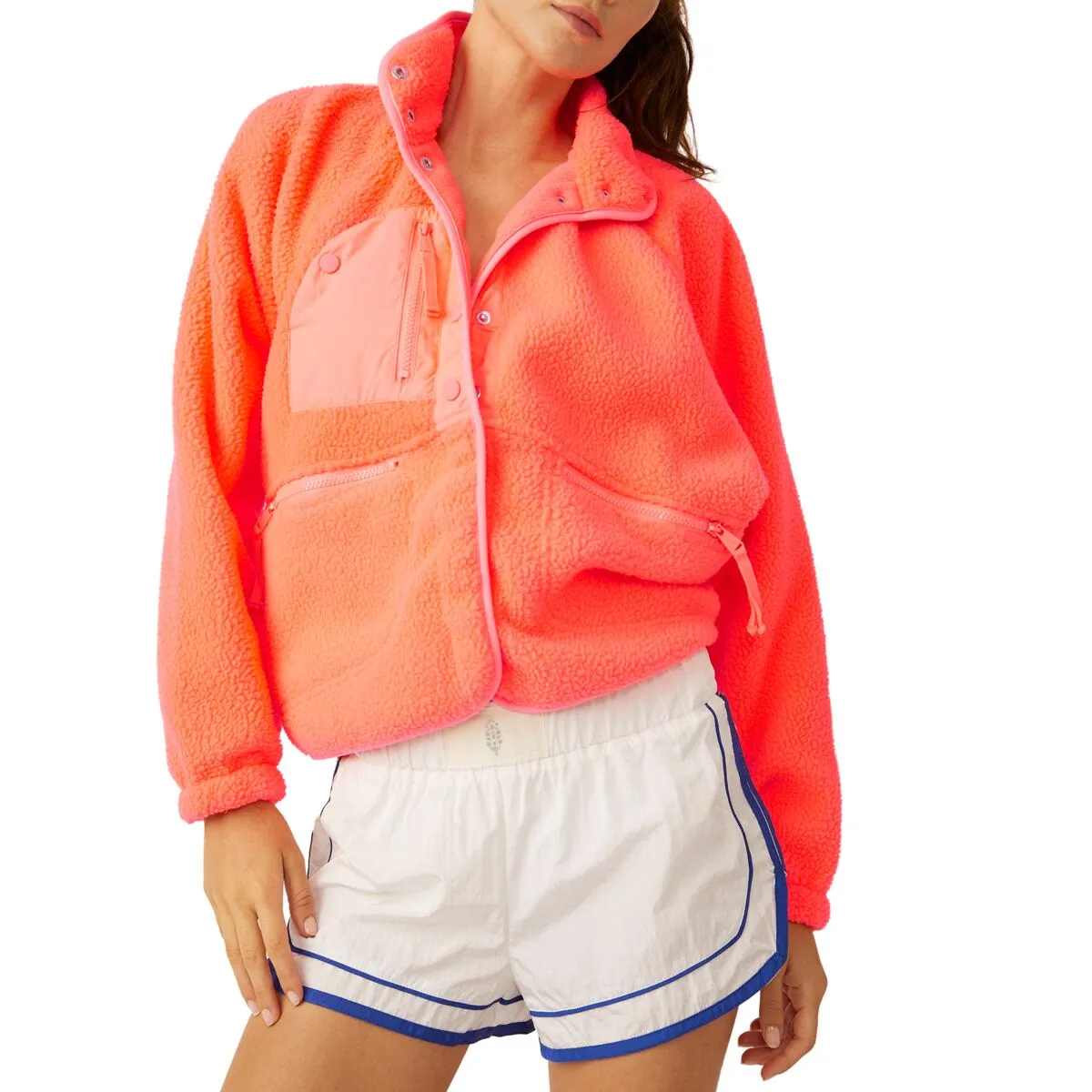 FREE PEOPLE HIT THE SLOPES JKT Neon Clementine