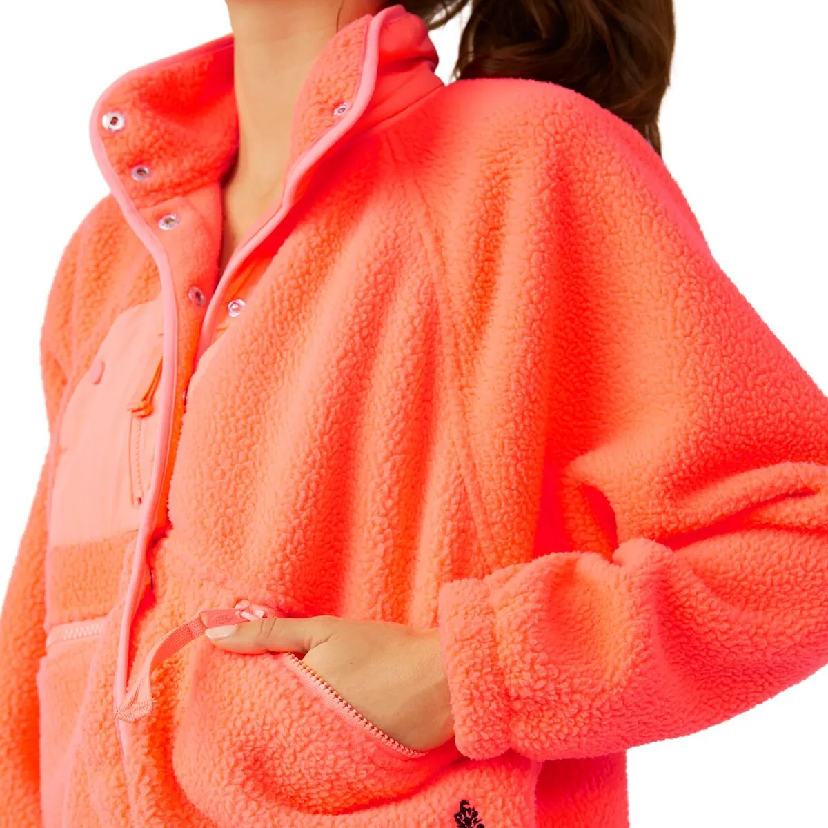 FREE PEOPLE HIT THE SLOPES JKT Neon Clementine