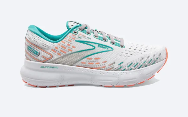 BROOKS WOMEN'S GLYCERIN 20 Oyster/Latigo Bay/Coral