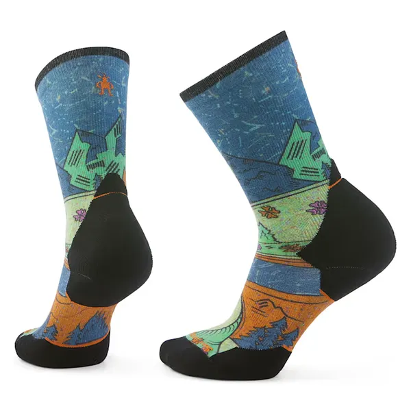 SMARTWOOL Women's Trail Run Print Socks TWILIGHT BLUE