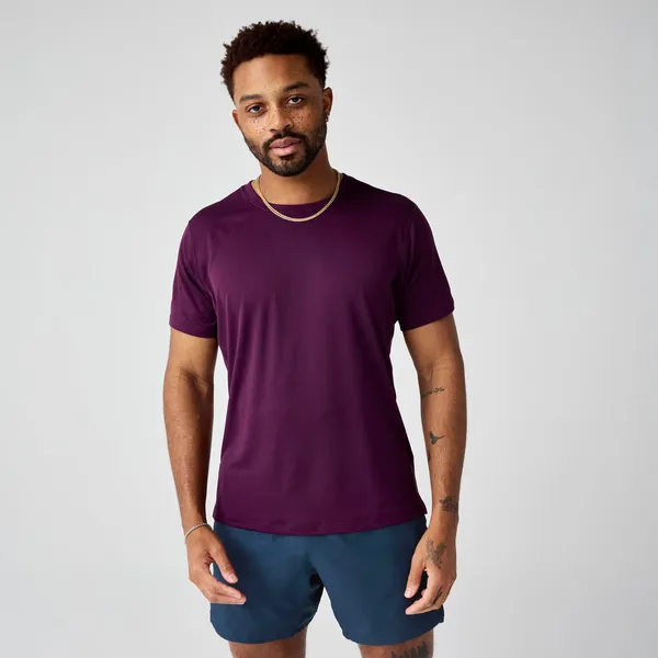 BROOKS Men's Dash Short Sleeve Burgundy Blaze