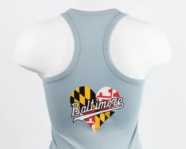 SKY OUTFITTERS WOMEN'S BALTIMORE HEART TANK DREAM BLUE