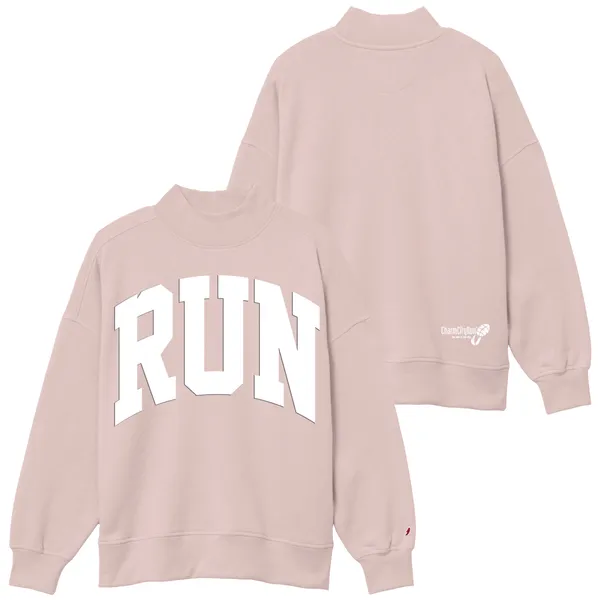 League WOMEN'S RUN MOCK NECK Dusty Rose