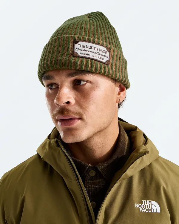 THE NORTH FACE Salty Lined SE Beanie Woodland Green/Mountaineering Patch