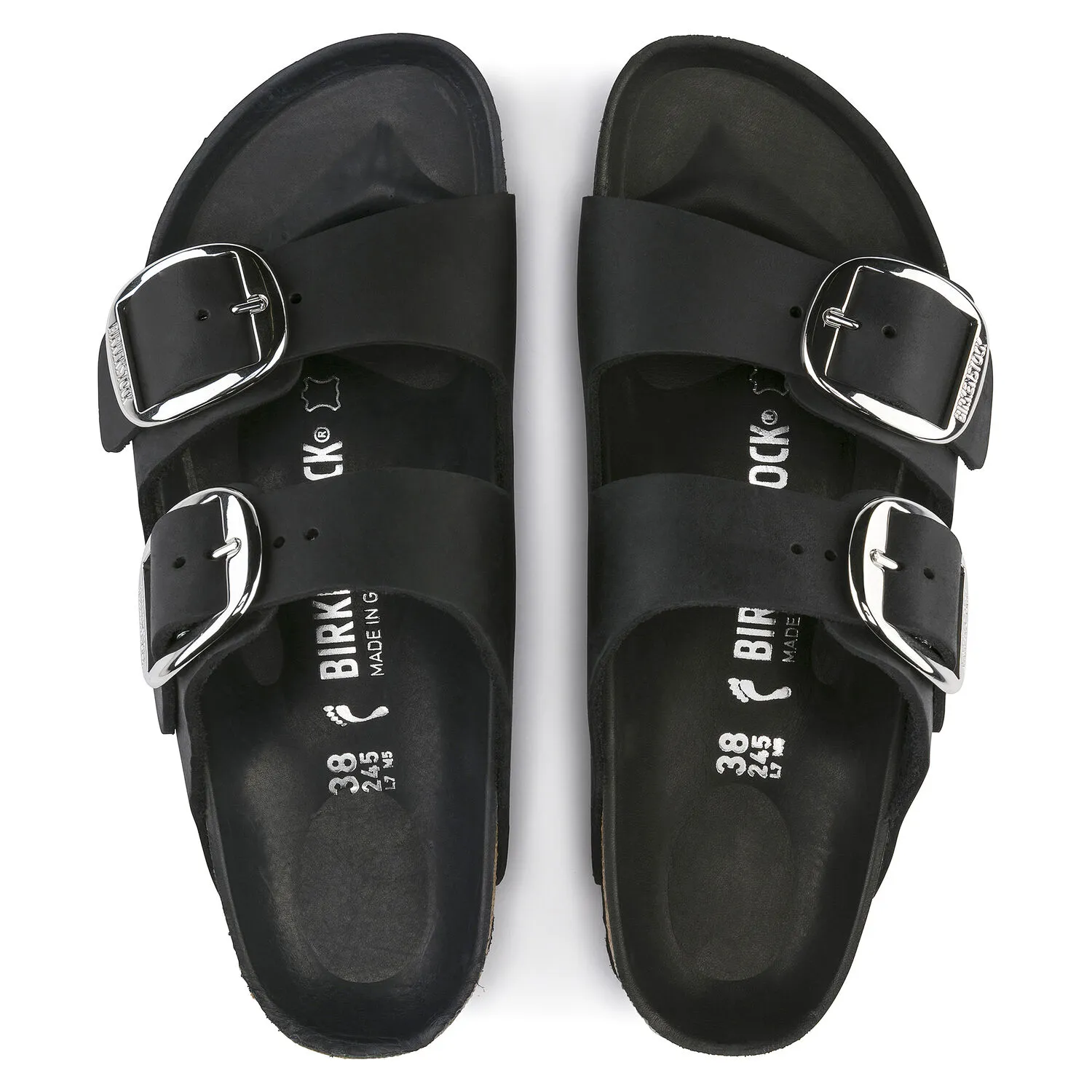 Birkenstock ブラックレザー ストラップシューズ 39 Arizona Chunky Leather in Color Black | BIRKENSTOCK US