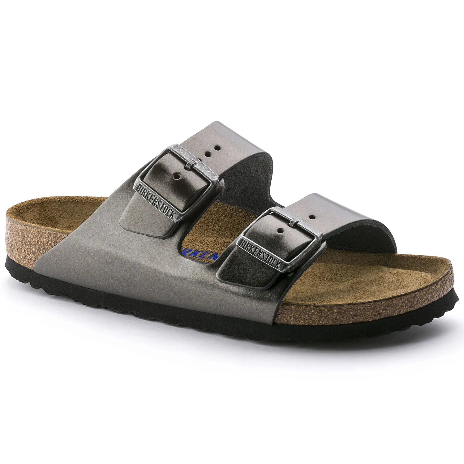 Birkenstock Arizona Soft Footbed Metallic Anthracite