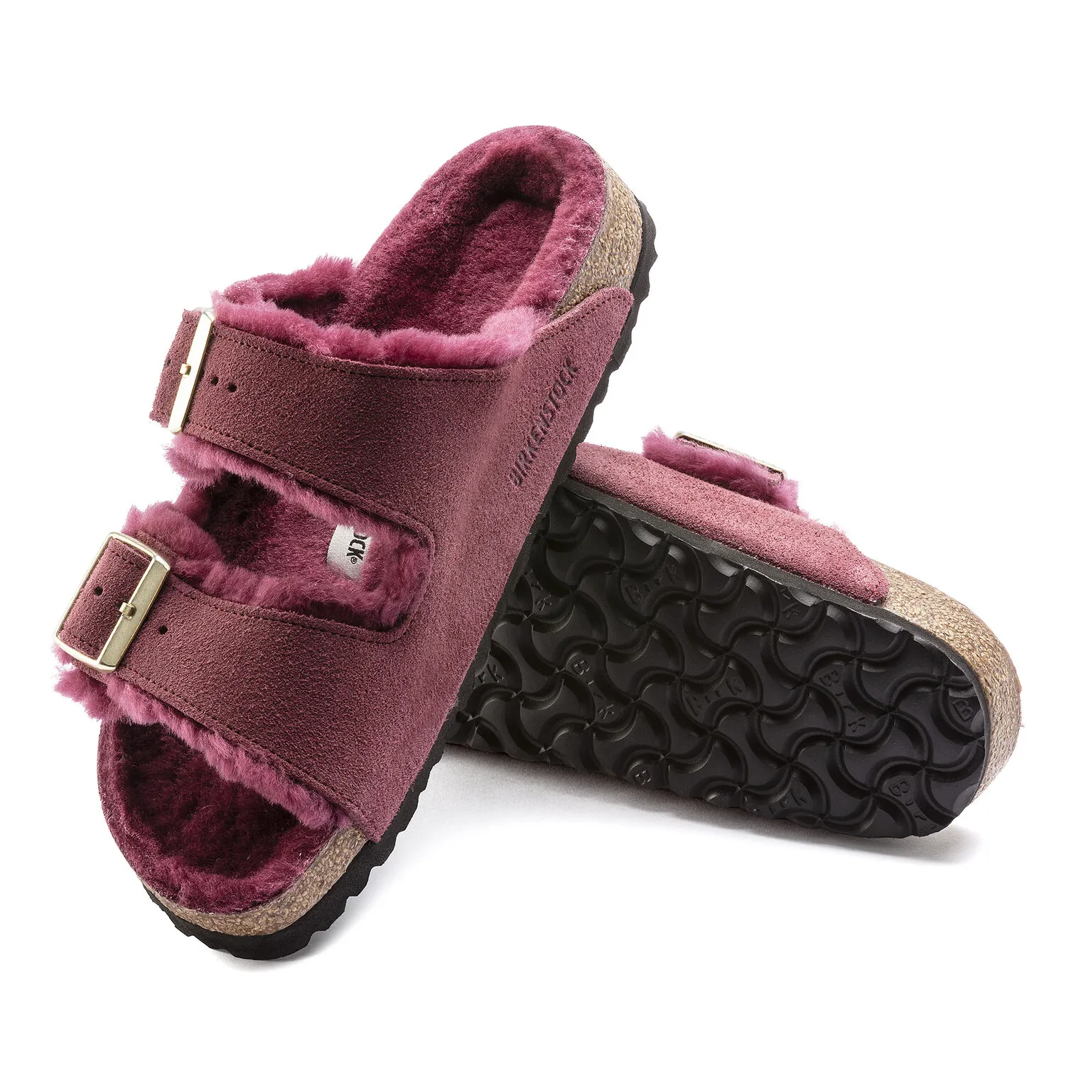 BIRKENSTOCK Arizona Shearling 39 マルーン Birkenstock Arizona Shearling Maroon Suede