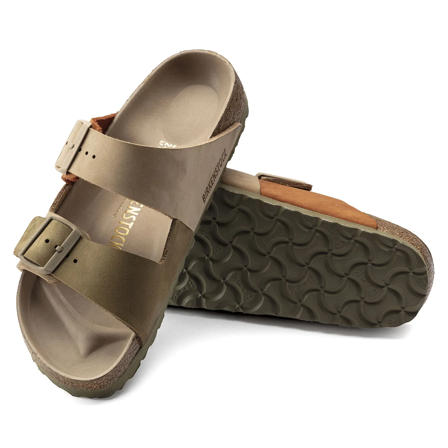 Birkenstock Arizona Split Two Toned Sandal Men Size 45EU 12US Spring Summer Birkenstock Arizona Split Sandcastle/Faded Khaki main image 2
