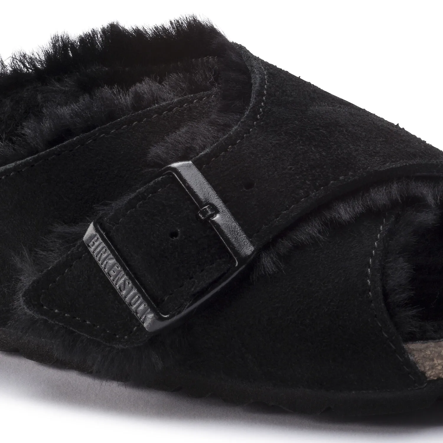 Birkenstock Arosa Shearling Black Suede