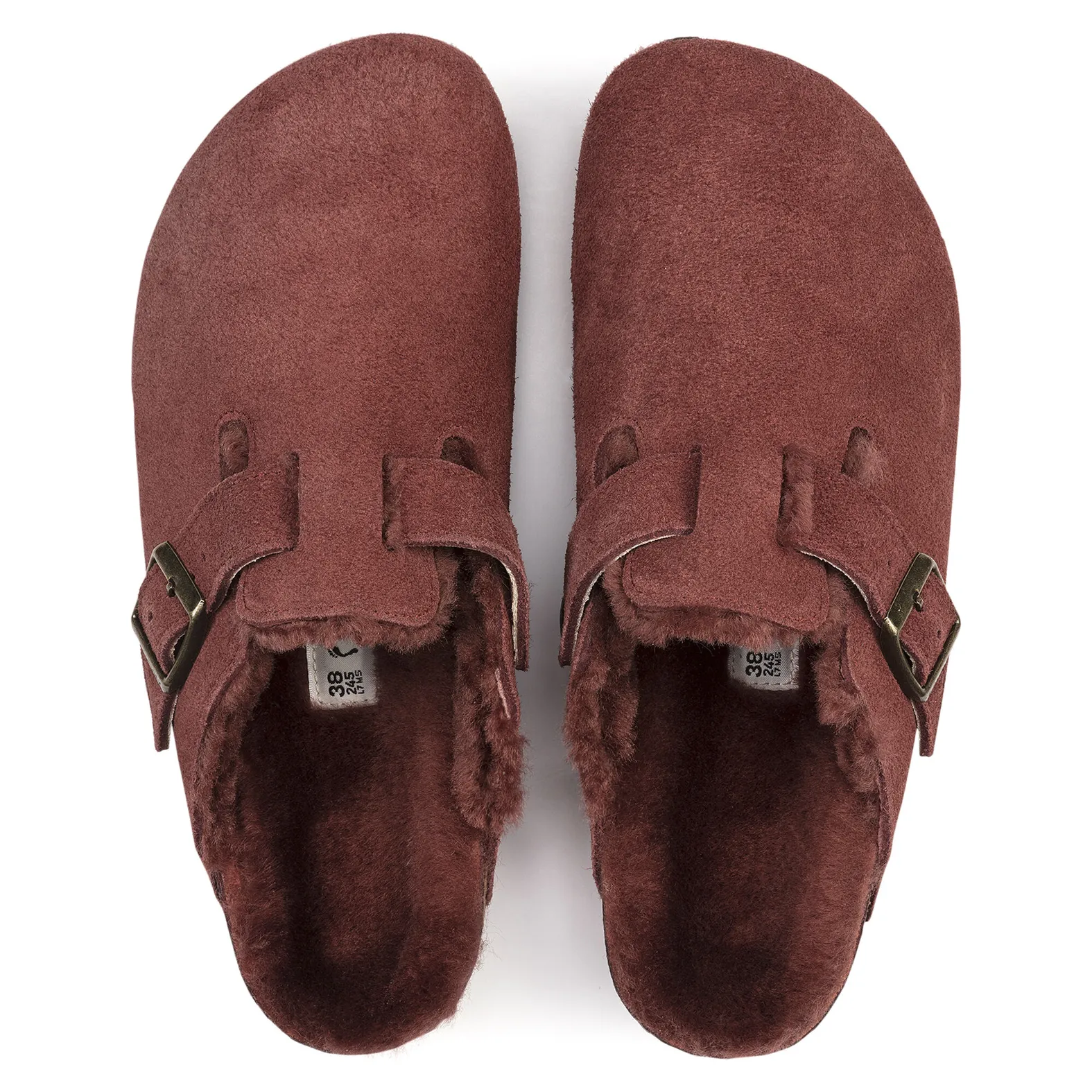 Birkenstock Boston Shearling Antique Port Suede