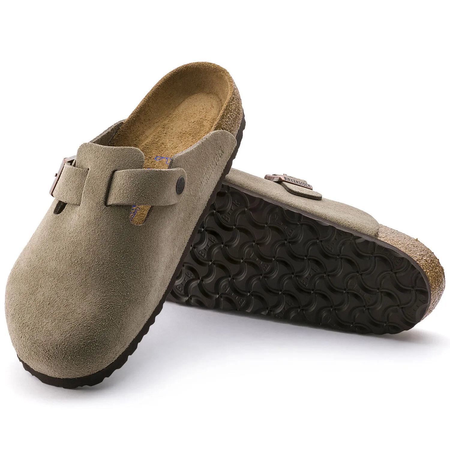 【中古品】BIRKENSTOCK Boston BS Taupe Birkenstock Boston BS Suede Taupe Men's - 0060461/0060463 - US